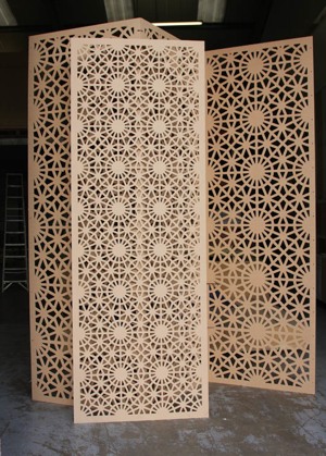 Large fretted panel
