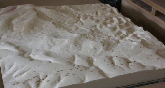 Relief map of part of Dorset