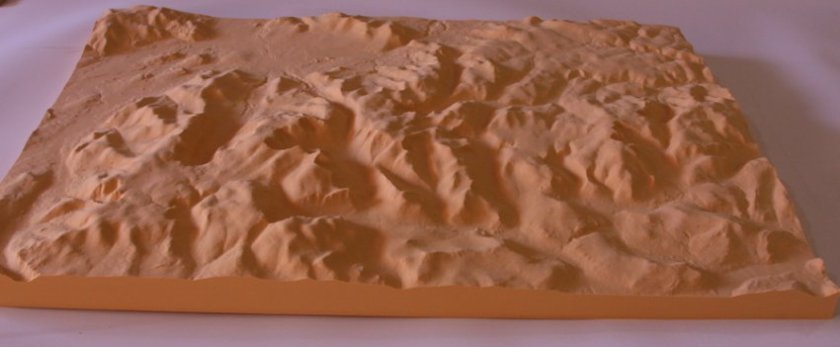 Relief map of the CairnGorm moutains